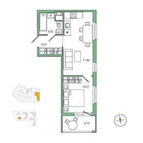 Квартира 39,1 м², 1-комнатная - изображение 1