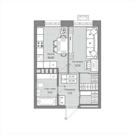 36,3 м², 1-комнатная квартира 6 763 000 ₽ - изображение 25