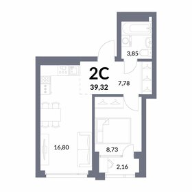 40 м², 2-комнатная квартира 7 280 000 ₽ - изображение 40