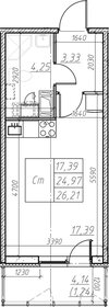 Квартира 26,2 м², студия - изображение 1