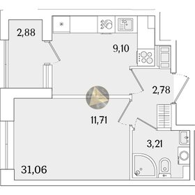 Квартира 31,1 м², 1-комнатная - изображение 1