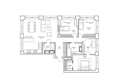 Квартира 105 м², 3-комнатная - изображение 2