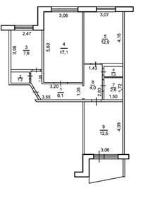 65,8 м², 3-комнатная квартира 3 800 000 ₽ - изображение 19