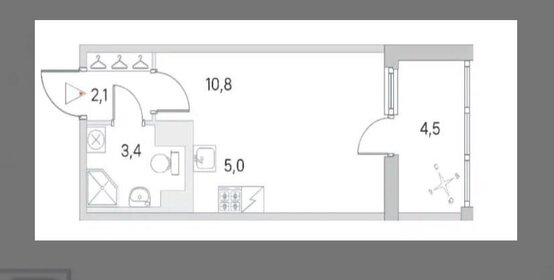 Квартира 25,8 м², студия - изображение 1