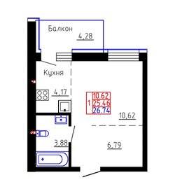 33,2 м², квартира-студия 3 050 000 ₽ - изображение 12