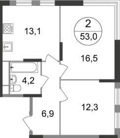 54,9 м², 2-комнатная квартира 14 573 488 ₽ - изображение 66