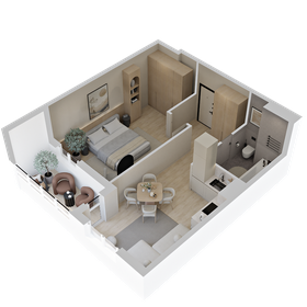 Квартира 44,4 м², 1-комнатная - изображение 3