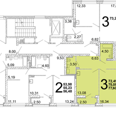 Квартира 74,3 м², 3-комнатная - изображение 2