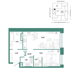 44 м², 2-комнатная квартира 7 150 000 ₽ - изображение 17