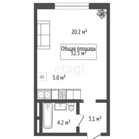 Квартира 32,5 м², студия - изображение 2