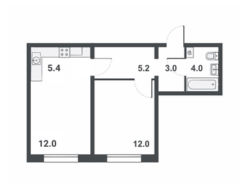 34,3 м², квартира-студия 2 690 000 ₽ - изображение 71