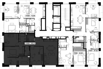 Квартира 103,3 м², 3-комнатная - изображение 2