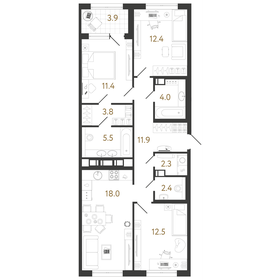 84,2 м², 3-комнатная квартира 22 444 520 ₽ - изображение 75
