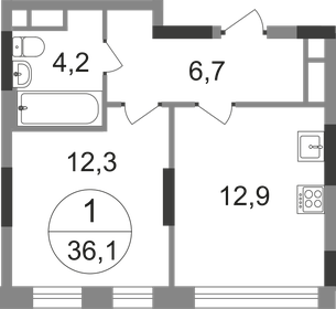 28,4 м², квартира-студия 8 372 230 ₽ - изображение 30