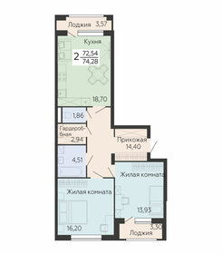 74,3 м², 2-комнатная квартира 8 987 880 ₽ - изображение 3