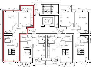 Квартира 65,5 м², 2-комнатная - изображение 1