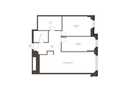 Квартира 83,7 м², 3-комнатные - изображение 2