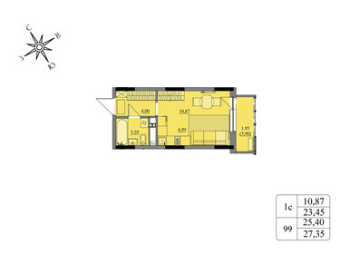 25,8 м², квартира-студия 2 370 000 ₽ - изображение 39