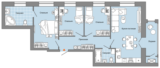 84 м², 4-комнатная квартира 8 751 875 ₽ - изображение 13