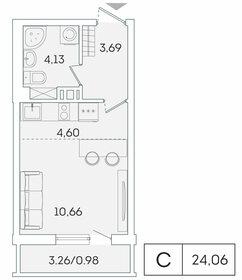 27,9 м², квартира-студия 3 399 999 ₽ - изображение 69