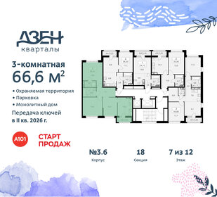 68,2 м², 3-комнатная квартира 15 947 335 ₽ - изображение 19