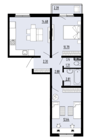 Квартира 48,1 м², 3-комнатная - изображение 1
