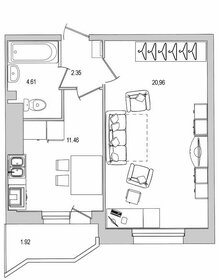 41 м², 1-комнатная квартира 9 550 891 ₽ - изображение 64