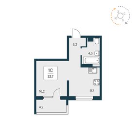 33,7 м², квартира-студия 4 019 500 ₽ - изображение 18