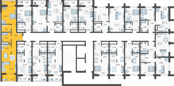 87,3 м², 2-комнатная квартира 17 900 000 ₽ - изображение 117