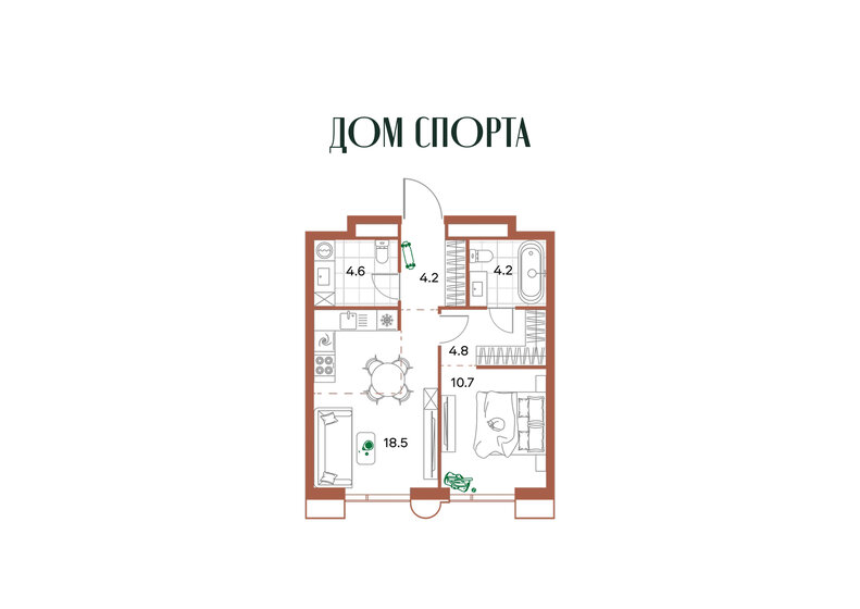 33 м², квартира-студия 22 000 000 ₽ - изображение 131