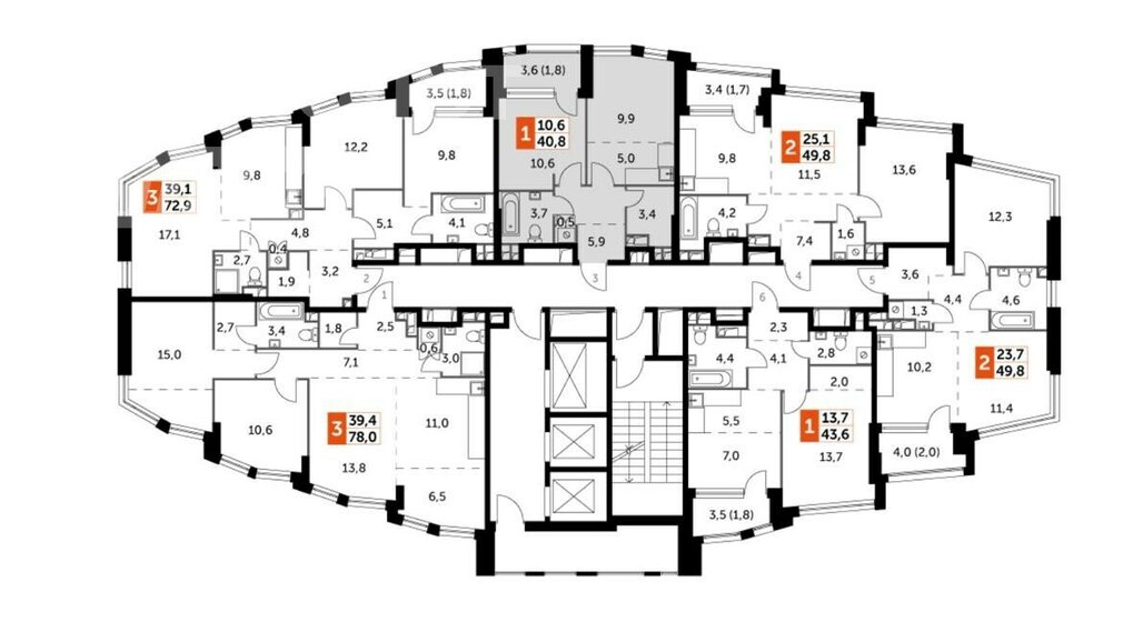 40,8 м², 1-комнатная квартира 24 500 000 ₽ - изображение 1