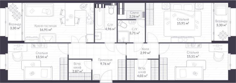 Квартира 101,8 м², 4-комнатная - изображение 1