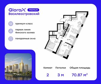 76,7 м², 2-комнатная квартира 23 640 000 ₽ - изображение 22