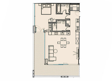 Квартира 117,5 м², 2-комнатные - изображение 2