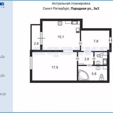 Квартира 50,8 м², 1-комнатная - изображение 4