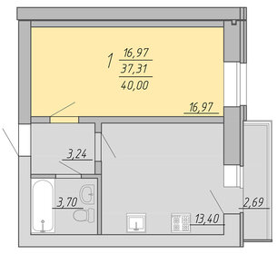 19 м², квартира-студия 2 162 000 ₽ - изображение 129