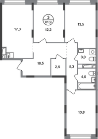 81,6 м², 3-комнатная квартира 19 216 800 ₽ - изображение 1