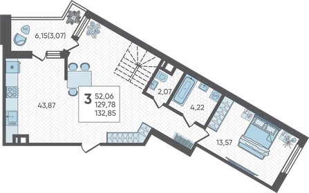 122,7 м², 3-комнатная квартира 14 632 000 ₽ - изображение 75