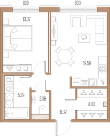 49 м², 1-комнатная квартира 20 457 500 ₽ - изображение 11