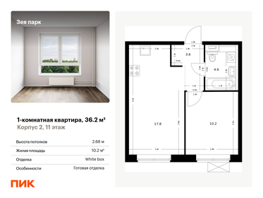 36,2 м², 1-комнатная квартира 4 894 891 ₽ - изображение 19