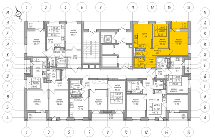 56 м², 2-комнатная квартира 8 300 000 ₽ - изображение 69