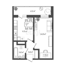 Квартира 37 м², 1-комнатная - изображение 1