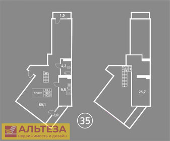 Квартира 115,1 м², 2-комнатная - изображение 1