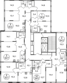 55,9 м², 2-комнатная квартира 14 295 682 ₽ - изображение 38