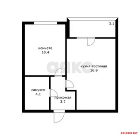 Квартира 38,2 м², 1-комнатная - изображение 1