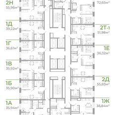 Квартира 36,7 м², 1-комнатная - изображение 3