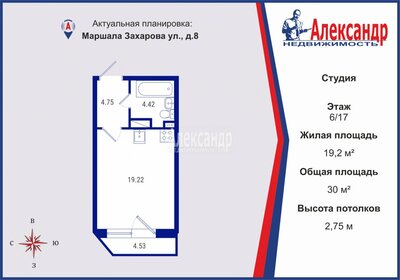 Квартира 30 м², 1-комнатная - изображение 1