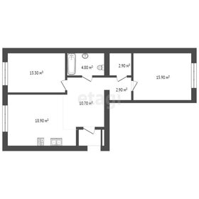 Квартира 69,5 м², 2-комнатная - изображение 1