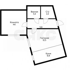 Квартира 44,7 м², 2-комнатная - изображение 1