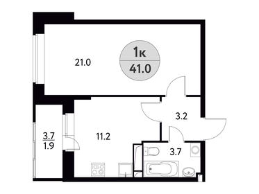 29,4 м², квартира-студия 4 710 400 ₽ - изображение 26